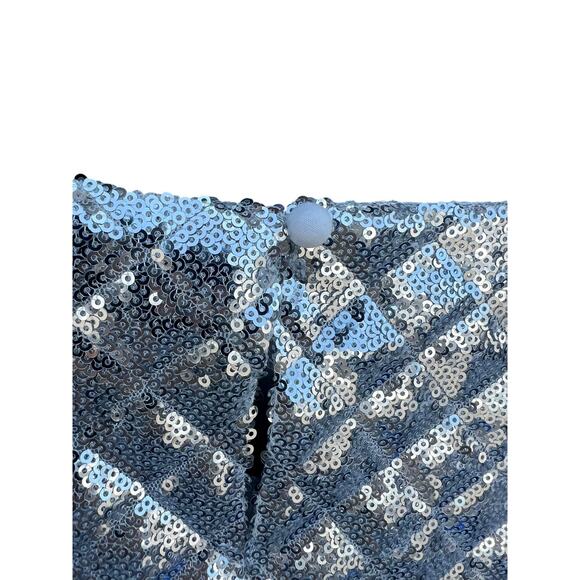 Kestan Women's Sleeveless Crop Top Sequin Silver Size Medium NEW - Picture 5 of 7